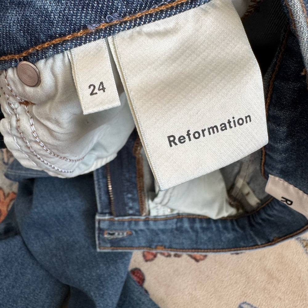 Reformation High Rise Blue Jeans - Picture 5 of 10